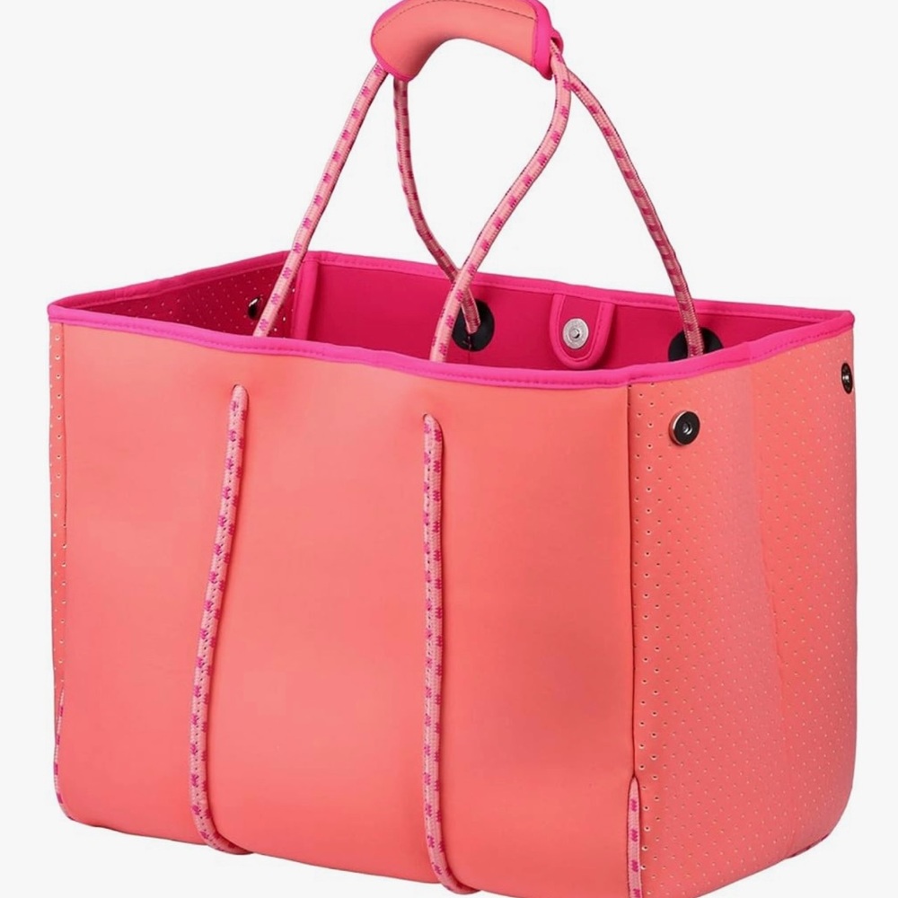 Stylish Coral and Pink Tote Bag